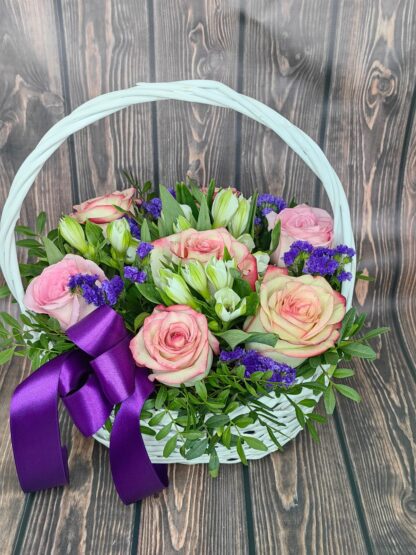 Pink Waltz. Alstroemerias, Roses, Statice - Image 2