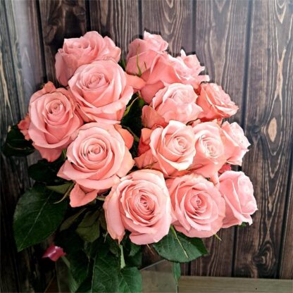 Bouguet in a vase. Soft Pink Rose
