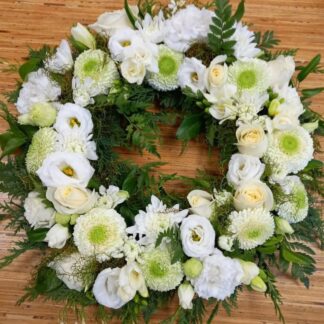 Eternal Peace Wreath. Funeral white wreath