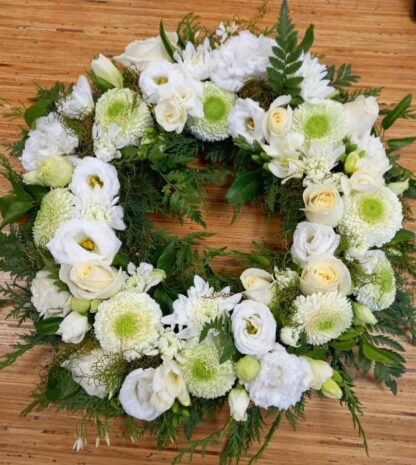 Eternal Peace Wreath. Funeral white wreath