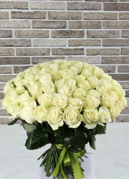 Premium Bouquet of 50 white Roses - Image 2