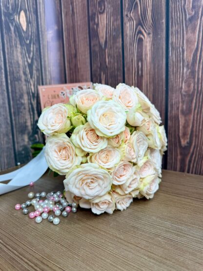 Spray Peach Rose Bouquet – For the Bride, Bridesmaids, or Simply as a Thoughtful Gift - Image 3